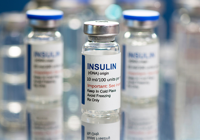 Ampulle mit Humaninsulin